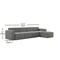 Flash Furniture Bridgetown Luxury Modular 5 Piece Sectional Sofa, Dark Gray IS-IT2231-5PCSEC-DKGRY-GG - alternate 4